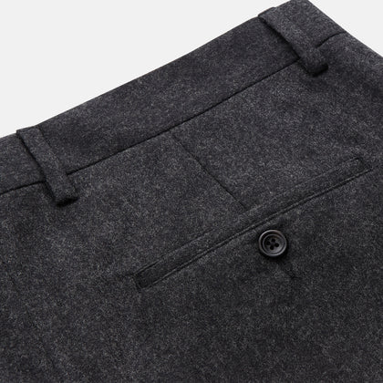 Charcoal Black Wool Manson Trousers Image 1