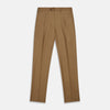 View 1 of product Brown Wool Single Pleat Gerry Trousers