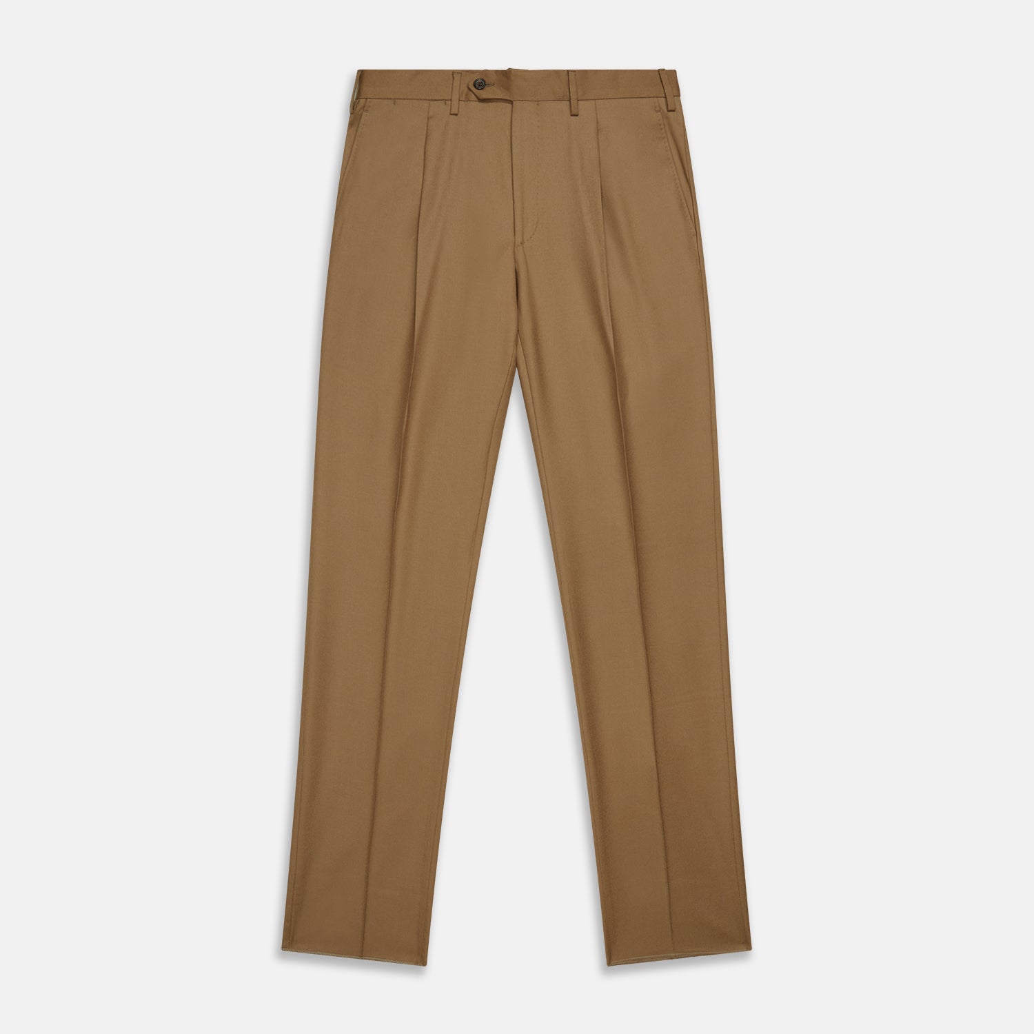 View 1 of product Brown Wool Single Pleat Gerry Trousers