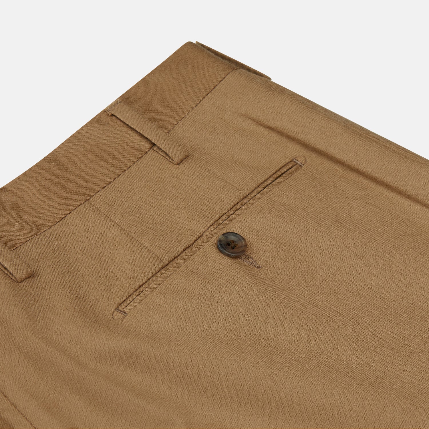 View 2 of product Brown Wool Single Pleat Gerry Trousers