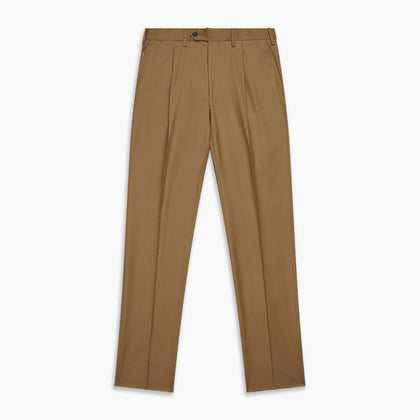 Brown Wool Single Pleat Gerry Trousers Image 3