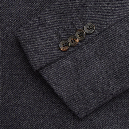 Navy Cashmere Blend Henley Blazer Image 2