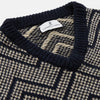 View 2 of product Navy and White Wool Blend Albion Chunky Slipover