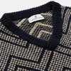 Navy and White Wool Blend Albion Chunky Slipover