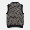 View 3 of product Navy and White Wool Blend Albion Chunky Slipover