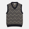 View 1 of product Navy and White Wool Blend Albion Chunky Slipover