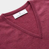 View 2 of product Soft Burgundy Cashmere V-neck Paden Jumper