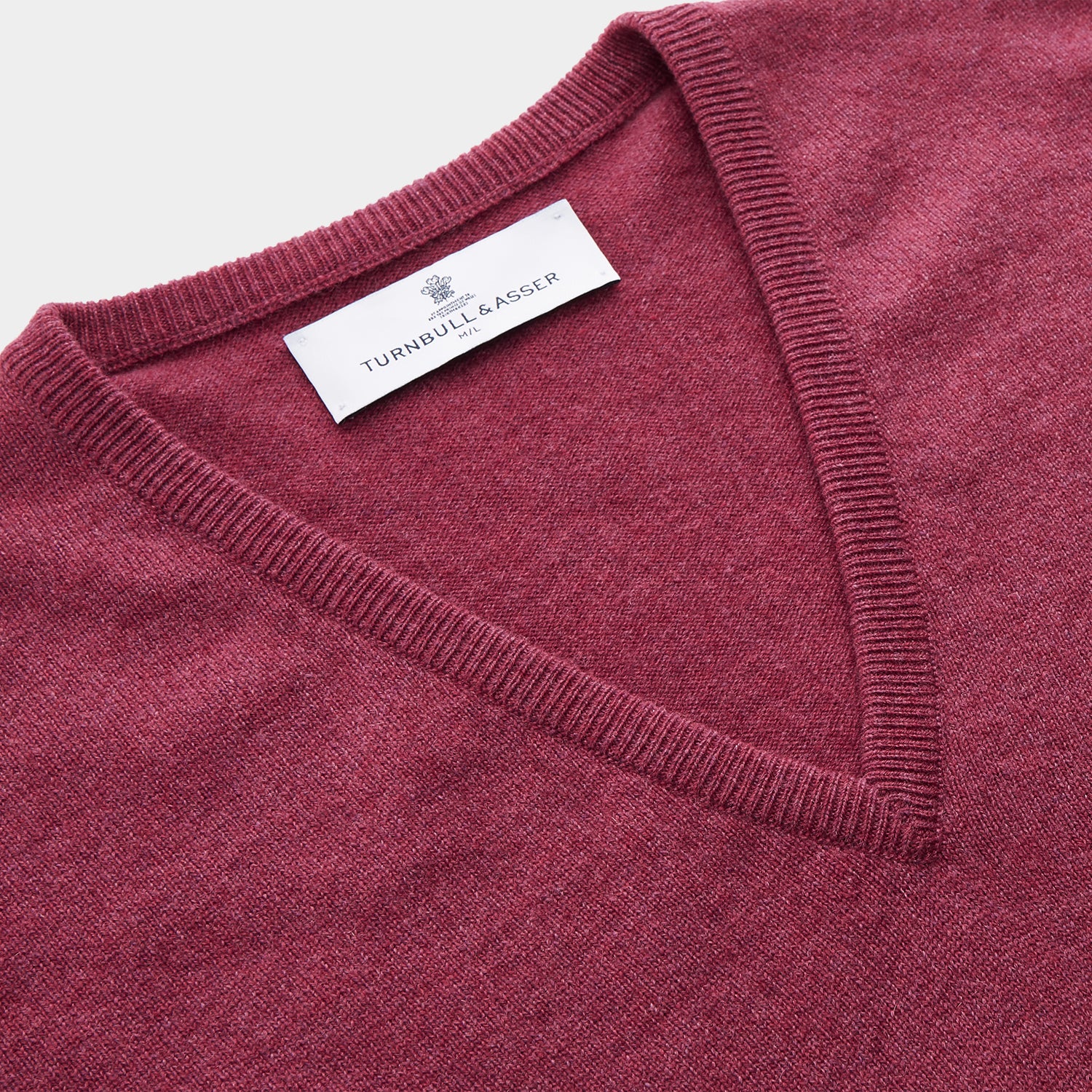 View 2 of product Soft Burgundy Cashmere V-neck Paden Jumper