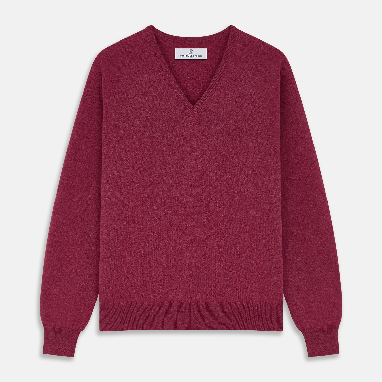 View 1 of product Soft Burgundy Cashmere V-neck Paden Jumper