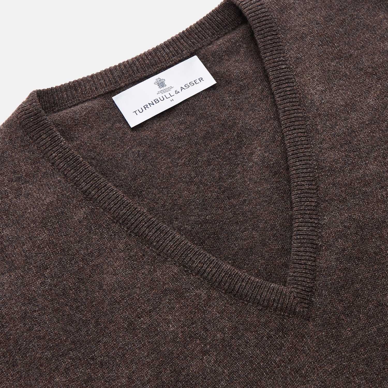 View 2 of product Brown Cashmere V-neck Paden Jumper