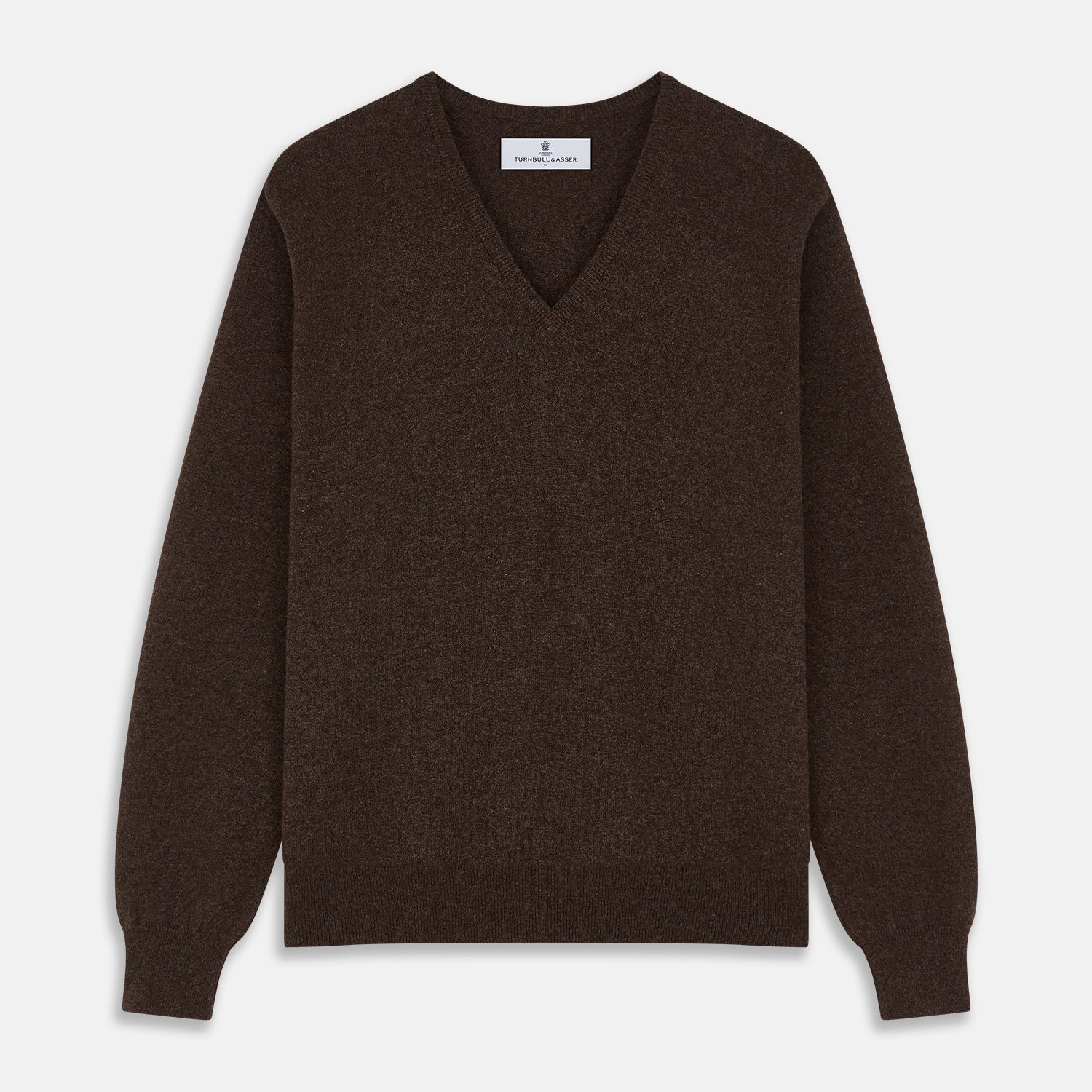 View 1 of product Brown Cashmere V-neck Paden Jumper