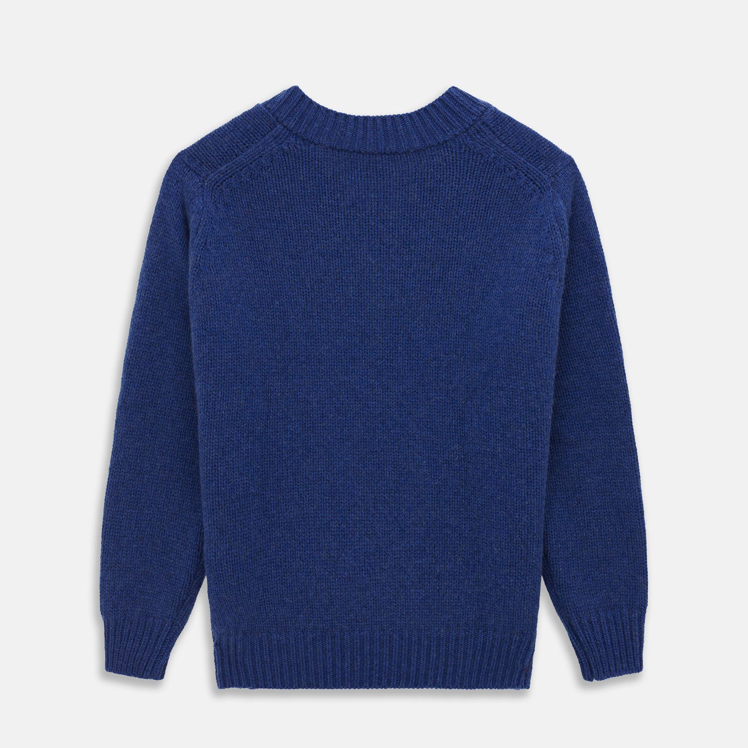 View 3 of product Marine Blue Cashmere Edwards V-Neck Jumper