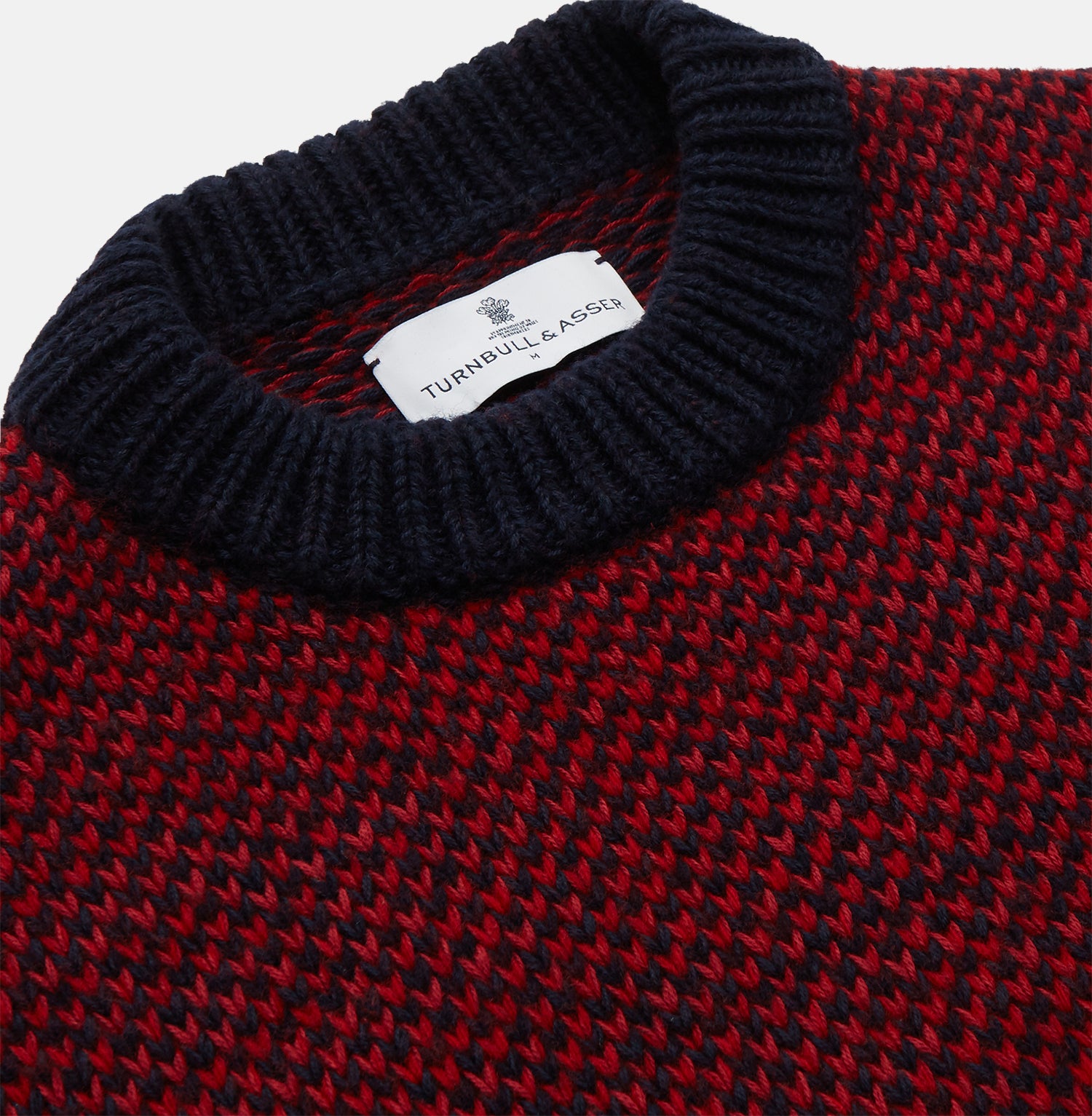 View 2 of product Red and Navy Wool Blend Billy Jumper