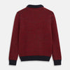 View 3 of product Red and Navy Wool Blend Billy Jumper