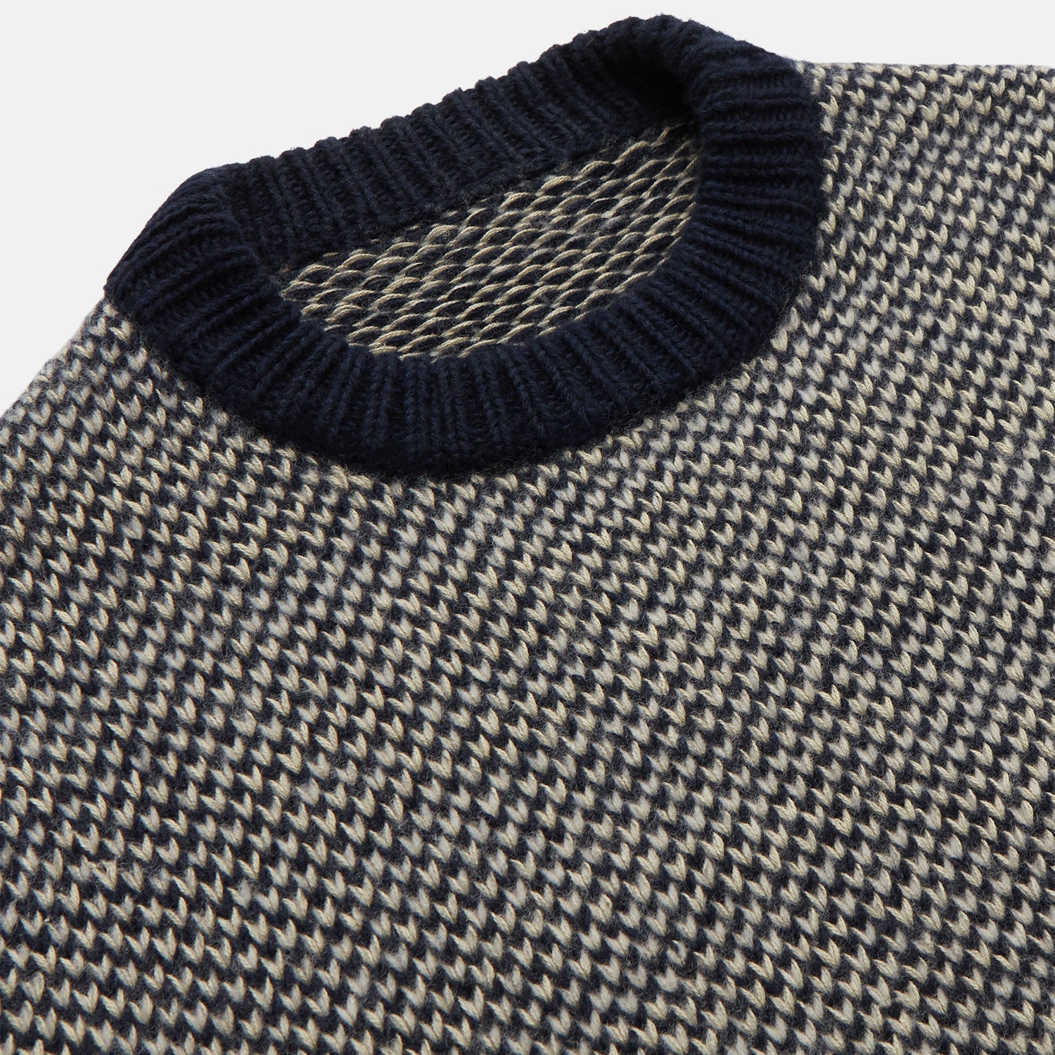 View 2 of product Navy and White Wool Blend Billy Jumper