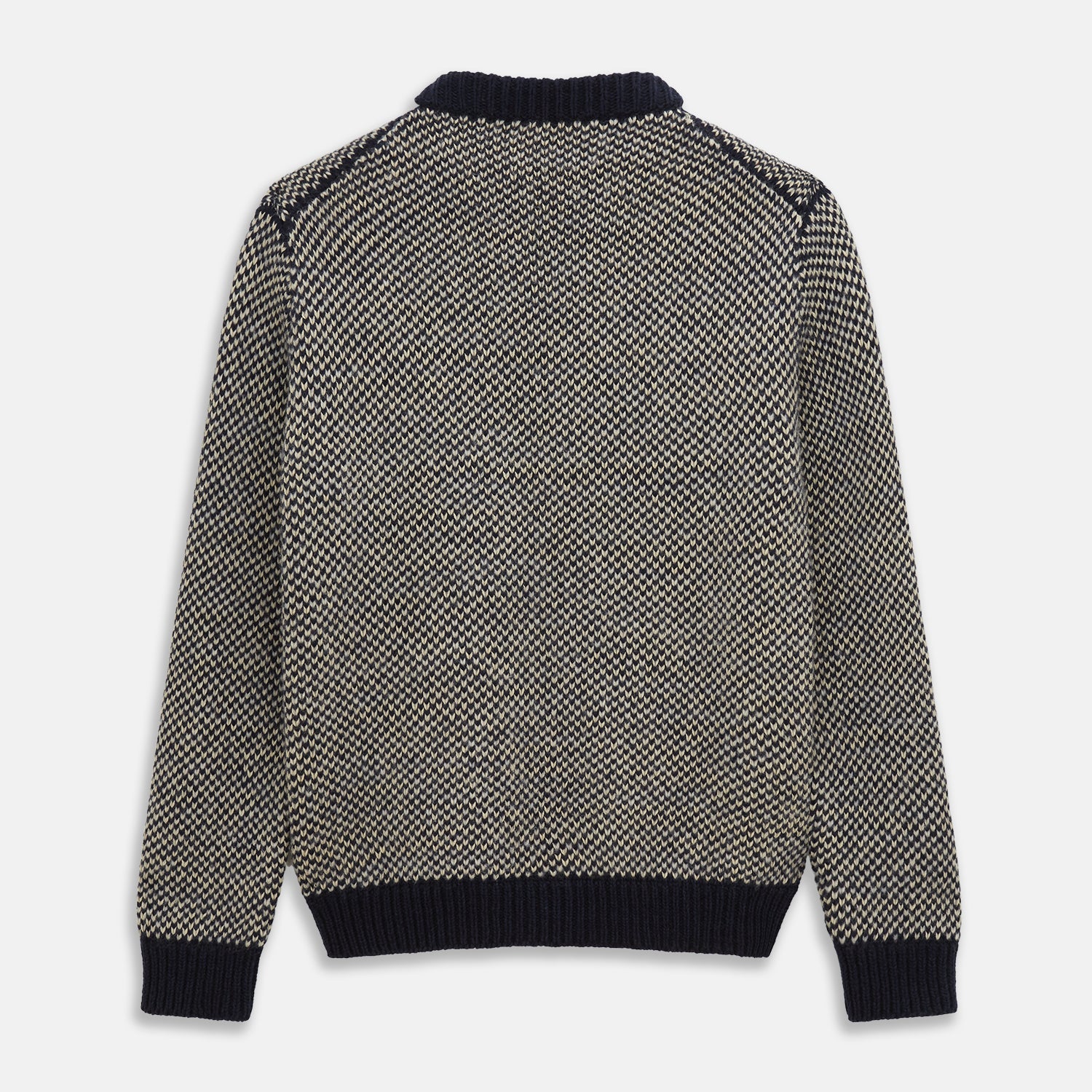 View 3 of product Navy and White Wool Blend Billy Jumper