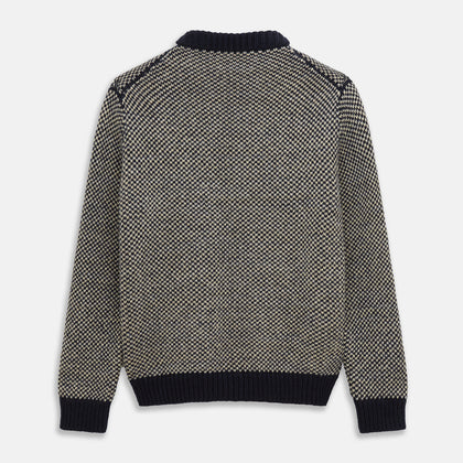 Navy and White Wool Blend Billy Jumper Image 2