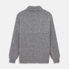 View 3 of product Oatmeal Cashmere Melange Clark Roll Neck Jumper