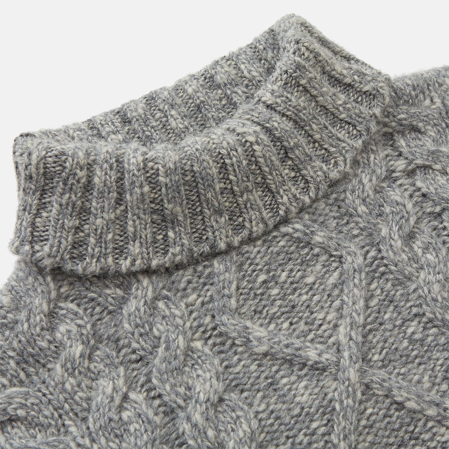 View 2 of product Oatmeal Cashmere Melange Clark Roll Neck Jumper