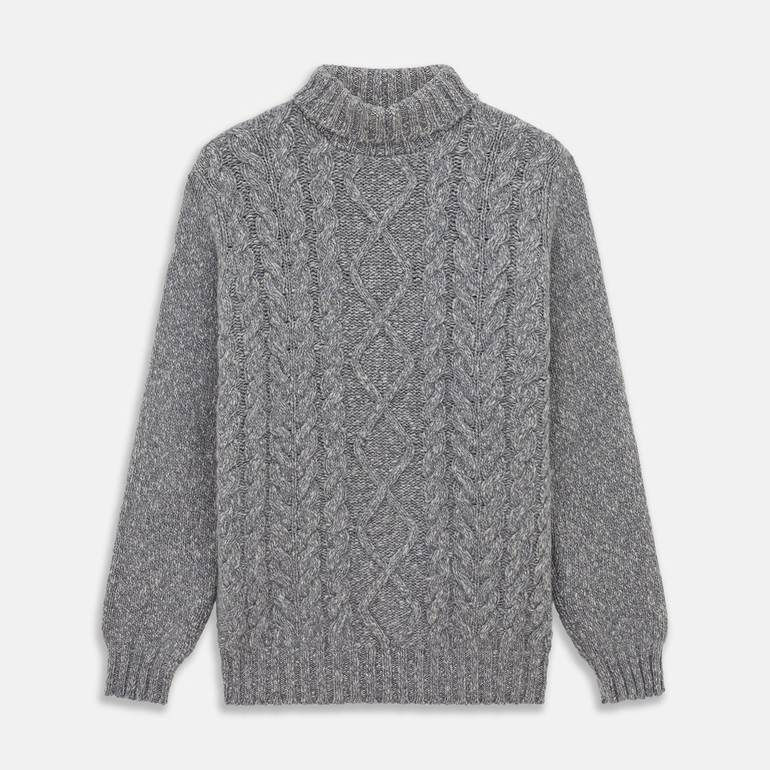 View 1 of product Oatmeal Cashmere Melange Clark Roll Neck Jumper