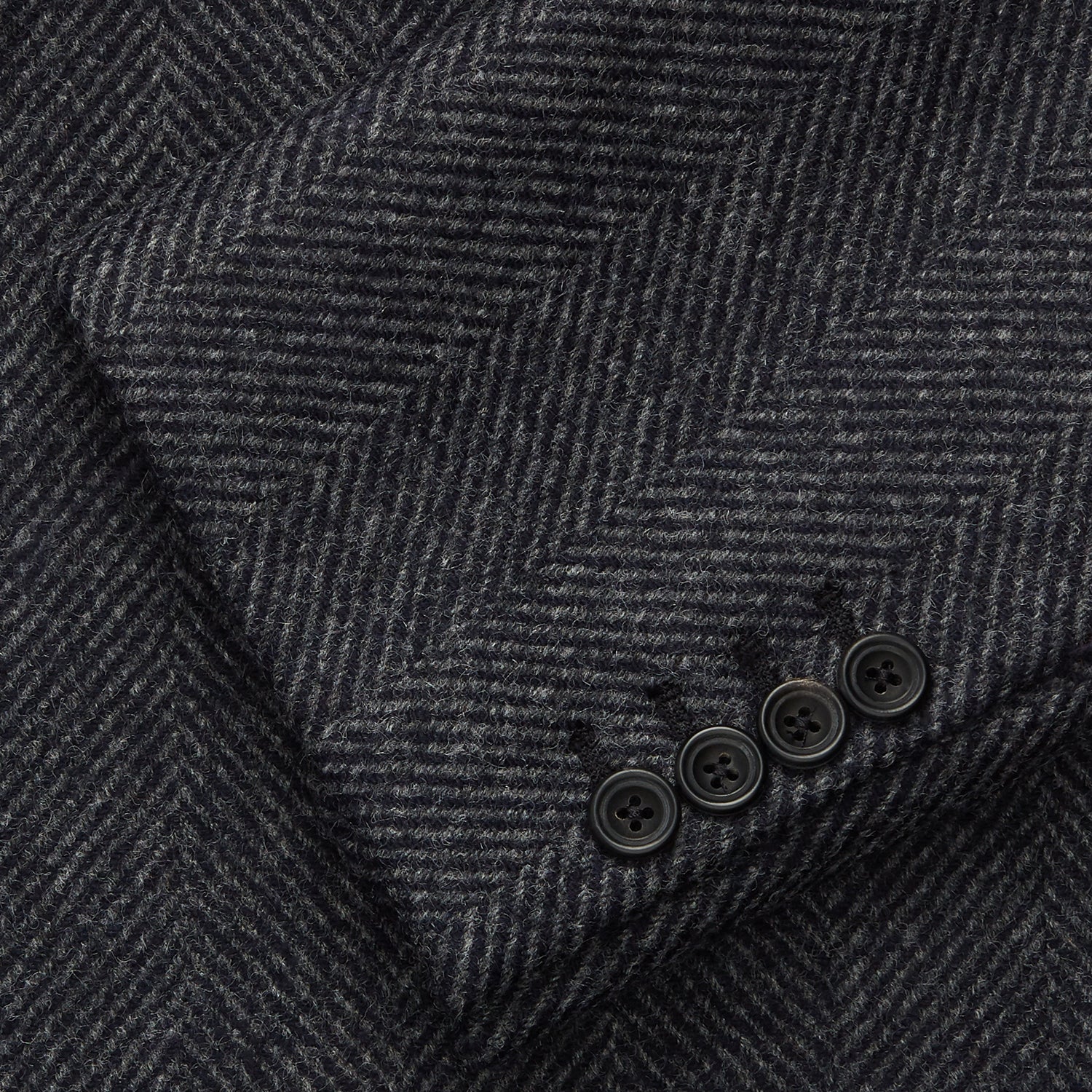 View 2 of product Grey Herringbone Wool Double Breasted Highgrove Overcoat