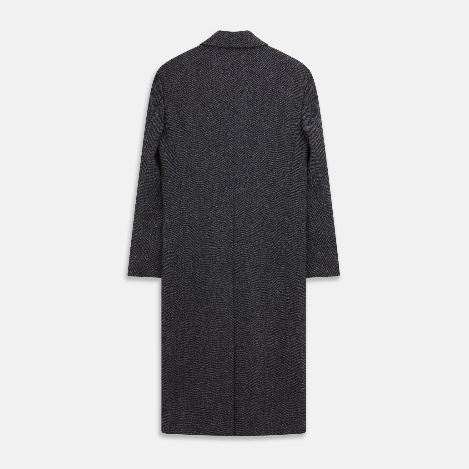 View 4 of product Grey Herringbone Wool Double Breasted Highgrove Overcoat