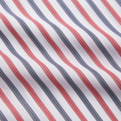 Red and Blue Stripe Cotton Quin Pyjamas Image 2