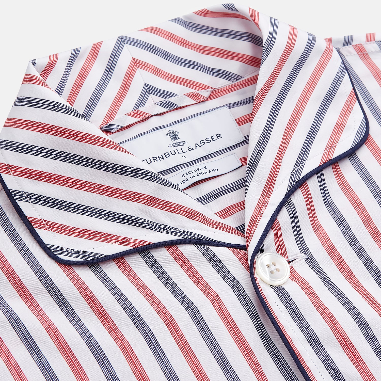 View 2 of product Red and Blue Stripe Cotton Quin Pyjamas