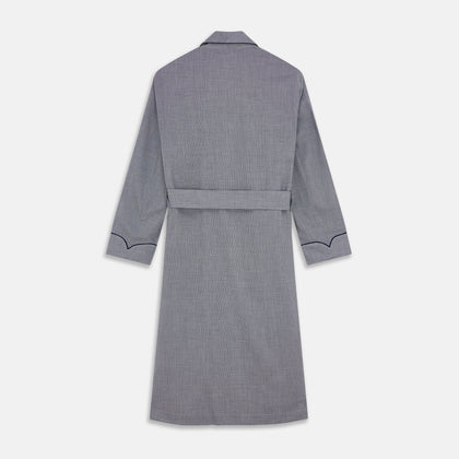 Navy Houndstooth Wool Arnold Gown Image 4