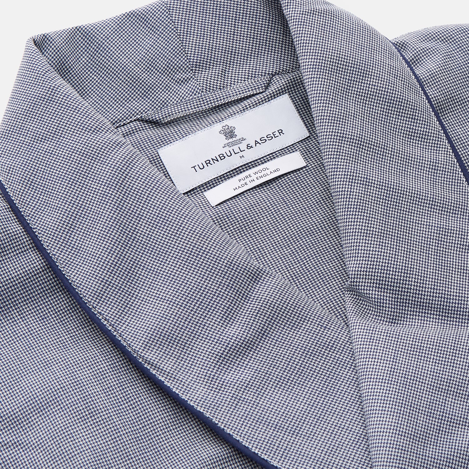 View 4 of product Navy Houndstooth Wool Arnold Gown