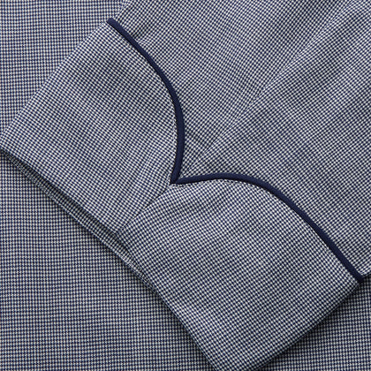Navy Houndstooth Wool Arnold Gown Image 2