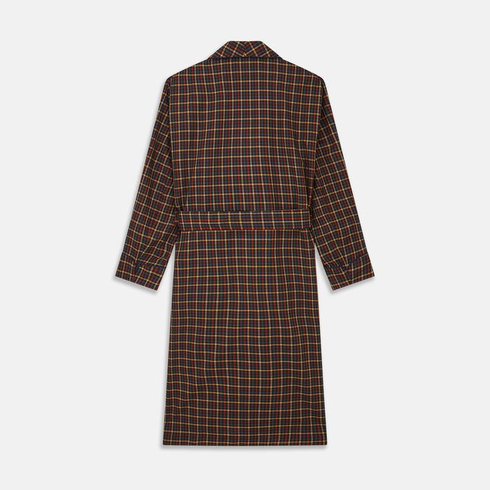 Blue, Yellow, and Red Multi Check Wool Arnold Gown Image 3