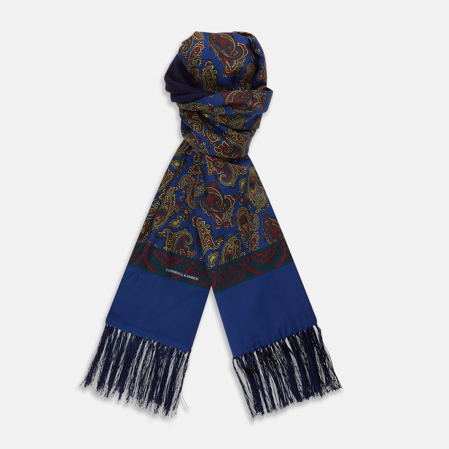 View 1 of product Burgundy and Ivy Paisley Silk Scarf