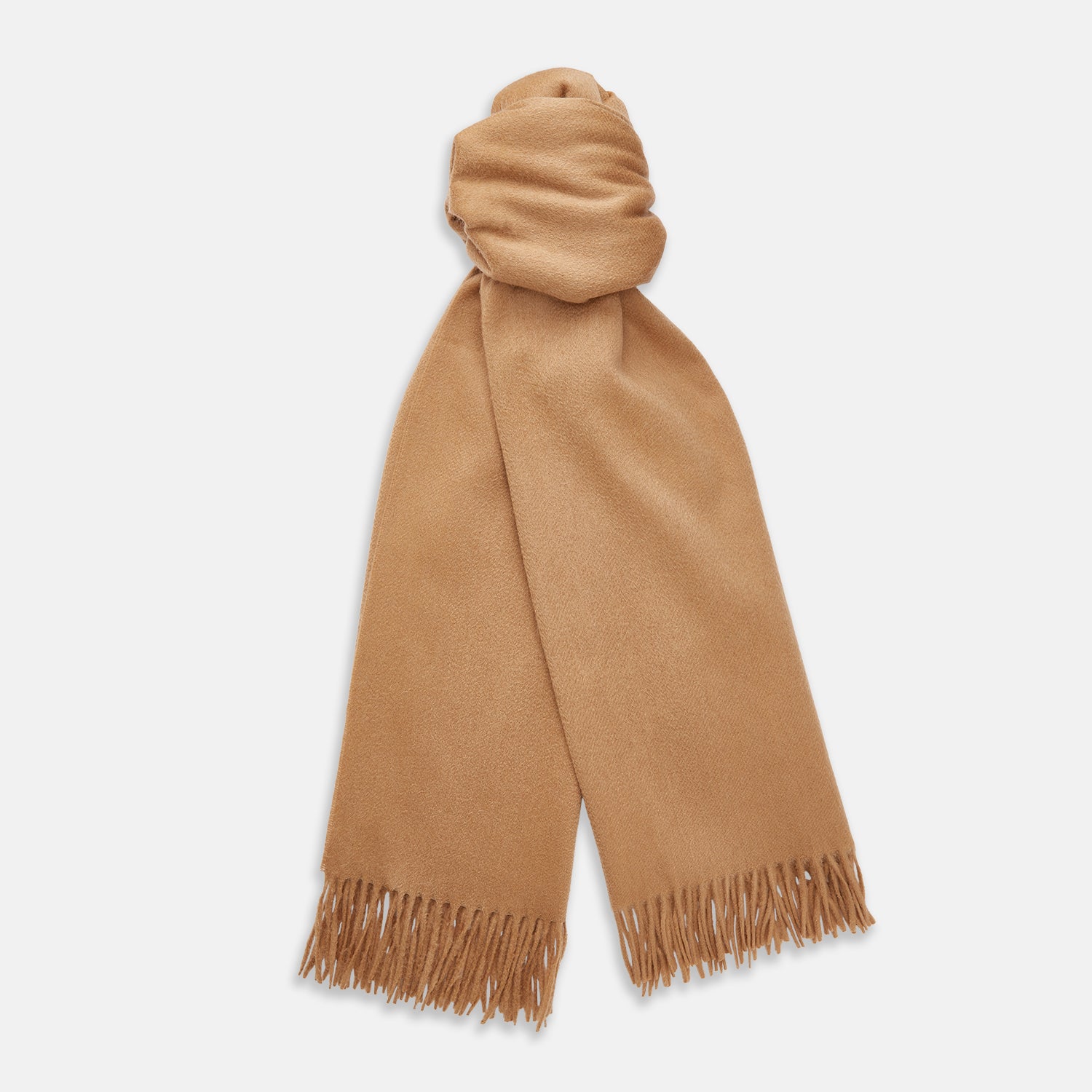 Camel Brown Cashmere Scarf