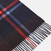 View 2 of product Deep Navy and Rich Brown Check Cashmere Scarf
