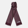 Purple and White Spotted Silk and Wool Scarf
