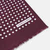 View 2 of product Purple and White Spotted Silk and Wool Scarf