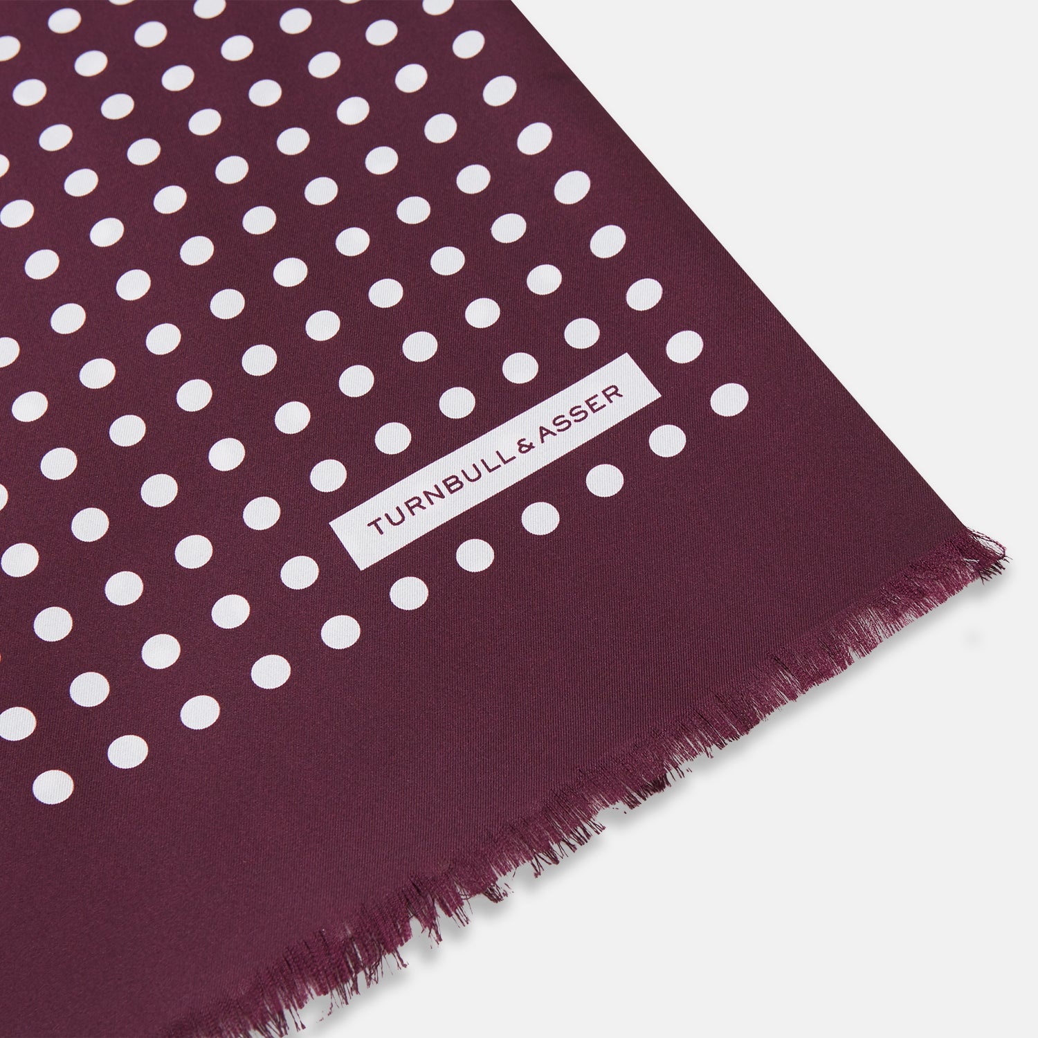 View 2 of product Purple and White Spotted Silk and Wool Scarf