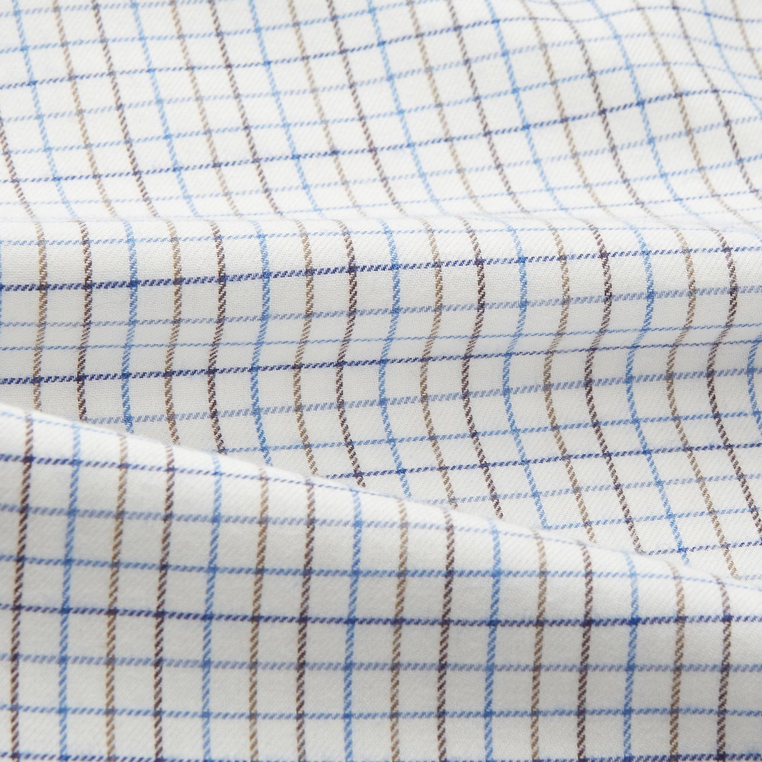 View 4 of product Blue Tattersall Check Cashmerello Regular Fit Mayfair Shirt