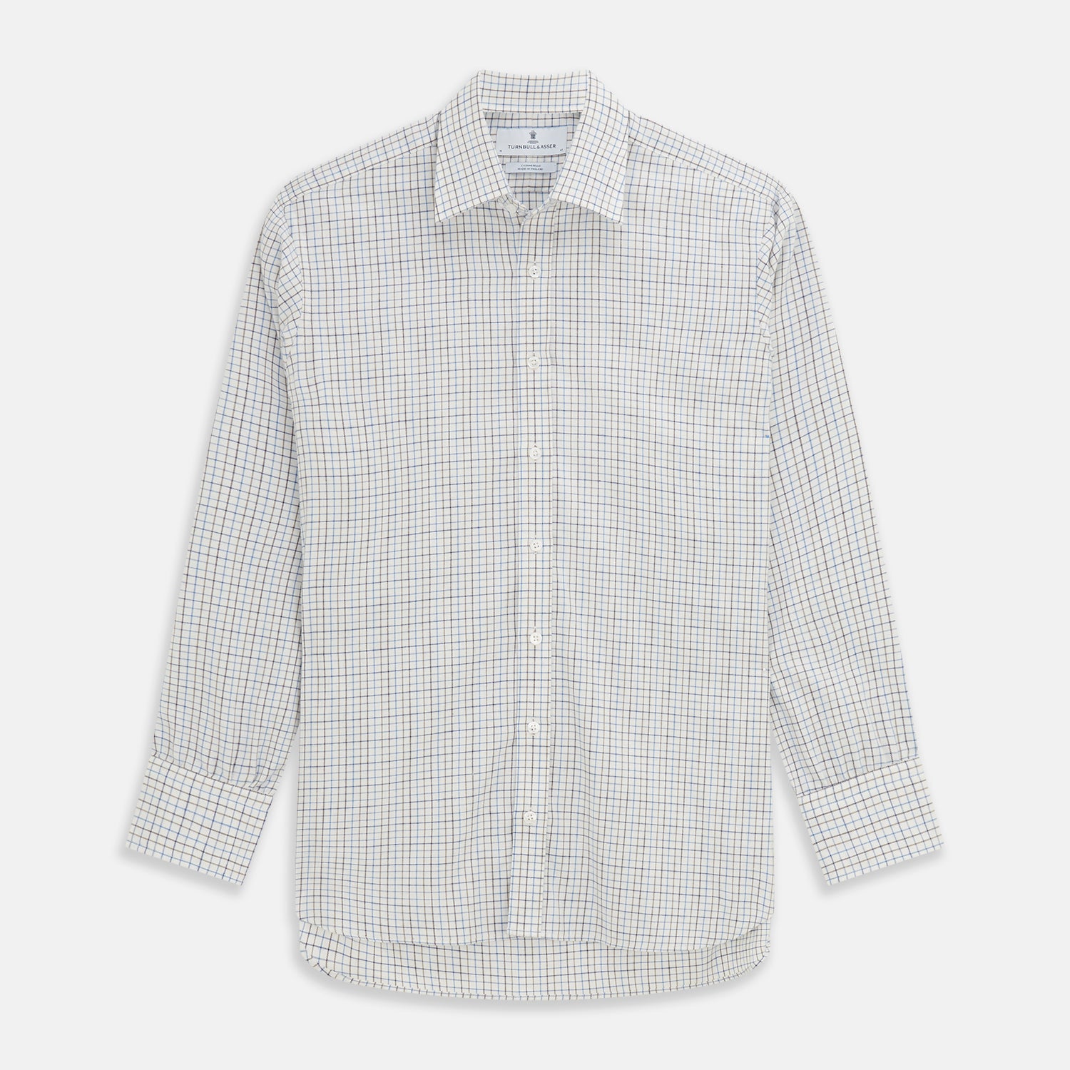 View 1 of product Blue Tattersall Check Cashmerello Regular Fit Mayfair Shirt