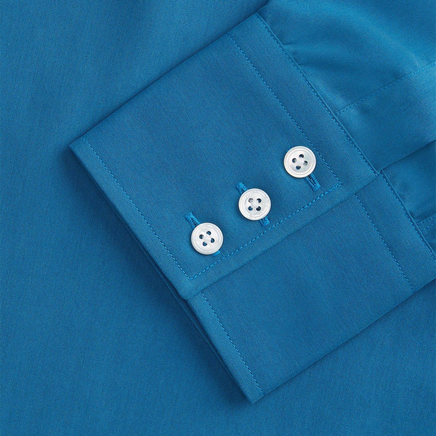 Blue Silk Regular Fit Mayfair Shirt