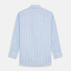 View 5 of product Pale Blue and Green Halo Stripe Cotton Regular Fit Mayfair Shirt
