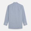 View 5 of product Blue Gingham Check Cotton Melange Regular Fit Mayfair Shirt