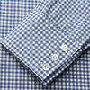 View 4 of product Blue Gingham Check Cotton Melange Regular Fit Mayfair Shirt