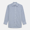 View 1 of product Blue Gingham Check Cotton Melange Regular Fit Mayfair Shirt
