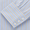 View 2 of product Blue and Yellow Multi Stripe Cotton Regular Fit Mayfair Shirt