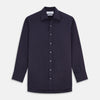 View 1 of product Navy Cotton and Wool Blend Regular Fit Mayfair Shirt