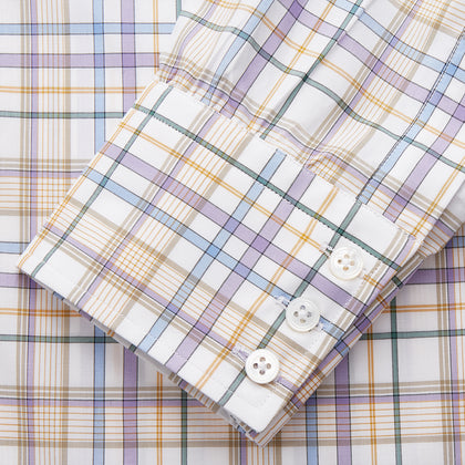 Colourful Garden Multi Check Cotton Regular Fit Mayfair Shirt Image 4