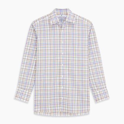Colourful Garden Multi Check Cotton Regular Fit Mayfair Shirt Image 5
