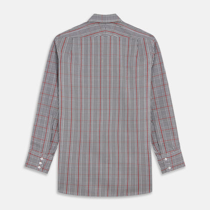 Black Prince of Wales Check Cotton Regular Fit Mayfair Shirt Image 4